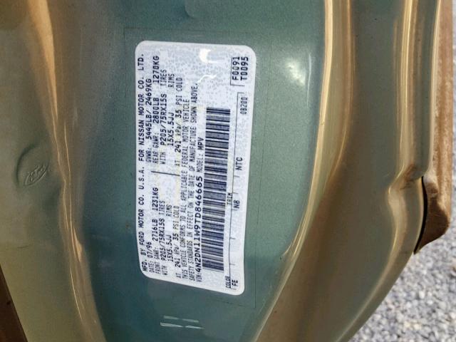 4N2DN11W9TD846665 - 1996 NISSAN QUEST XE GREEN photo 10