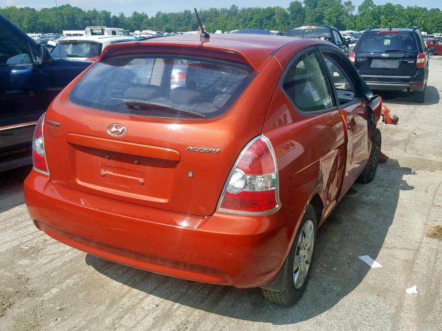 KMHCM3AC2AU178543 - 2010 HYUNDAI ACCENT BLU RED photo 4