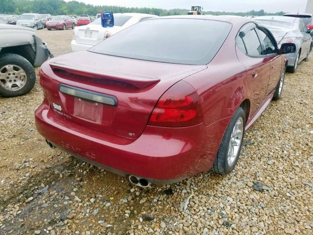 2G2WR554061196547 - 2006 PONTIAC GRAND PRIX MAROON photo 4
