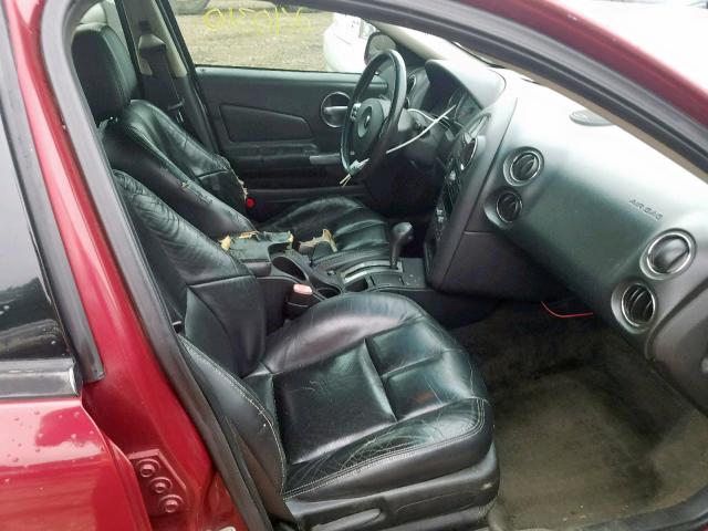 2G2WR554061196547 - 2006 PONTIAC GRAND PRIX MAROON photo 5