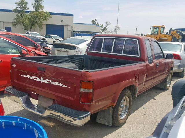 JT4RN93P4M5036773 - 1991 TOYOTA PICKUP 1/2 BURGUNDY photo 4