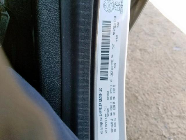 1C3BC4FB9BN533782 - 2011 CHRYSLER 200 LX SILVER photo 10