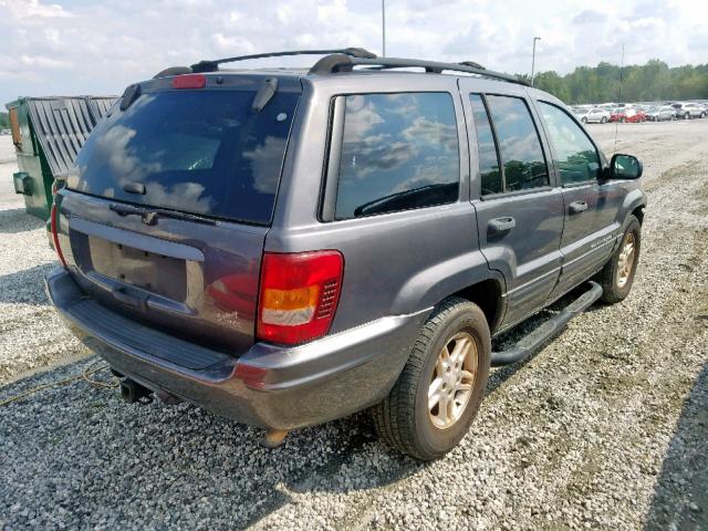 1J4GX48S44C217296 - 2004 JEEP GRAND CHER GRAY photo 4