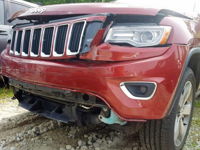 1C4RJFBG0EC458323 - 2014 JEEP GRAND CHER RED photo 9