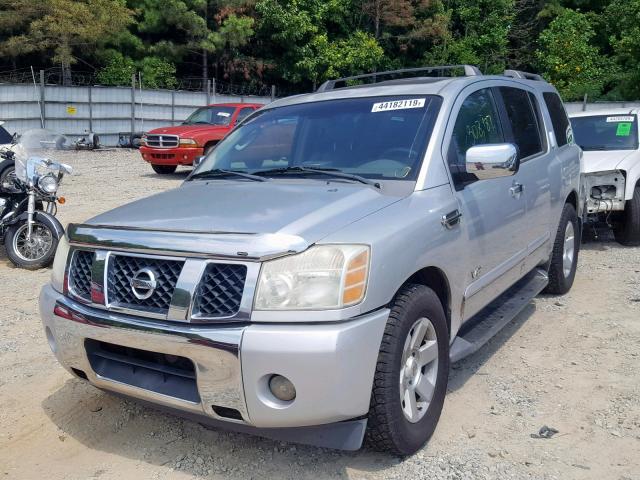 5N1AA08A85N739623 - 2005 NISSAN ARMADA SE SILVER photo 2