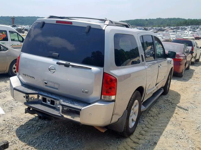 5N1AA08A85N739623 - 2005 NISSAN ARMADA SE SILVER photo 4