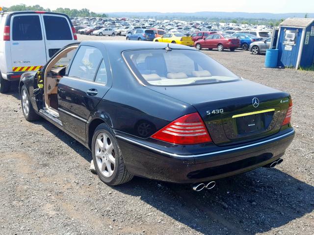 WDBNG83J13A343353 - 2003 MERCEDES-BENZ S 430 4MAT BLACK photo 3