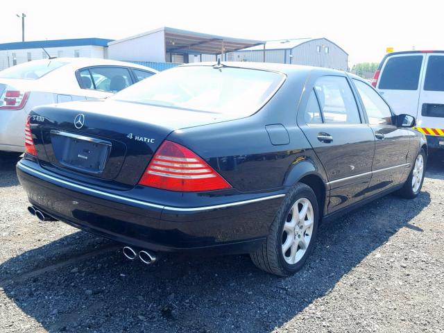 WDBNG83J13A343353 - 2003 MERCEDES-BENZ S 430 4MAT BLACK photo 4