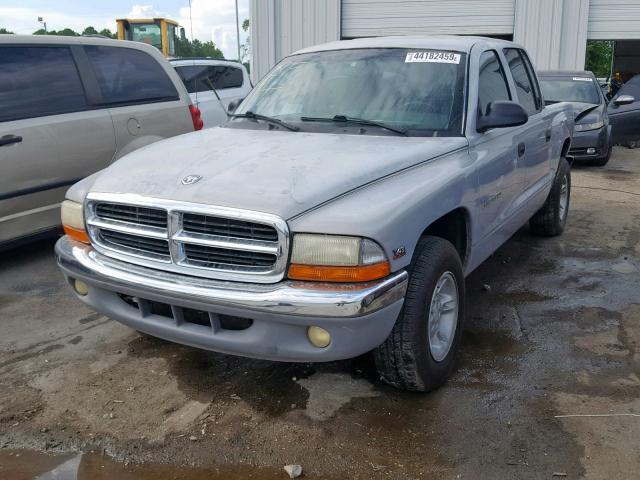 1B7GL2AN4YS663812 - 2000 DODGE DAKOTA QUA GRAY photo 2