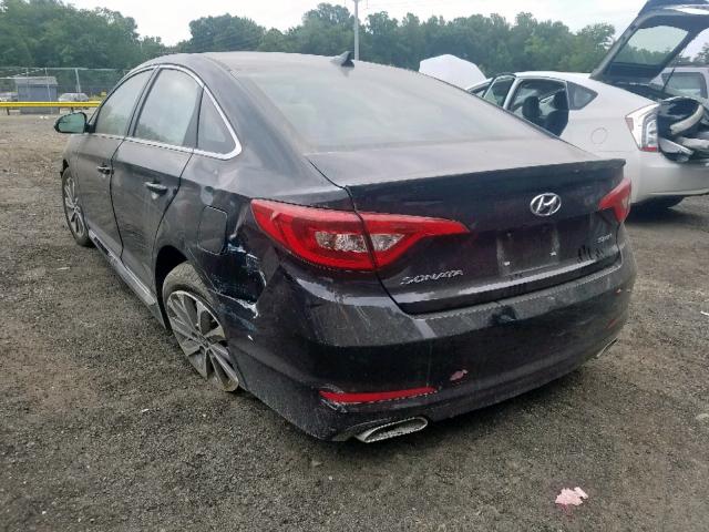 5NPE34AF1HH473864 - 2017 HYUNDAI SONATA SPO GRAY photo 3