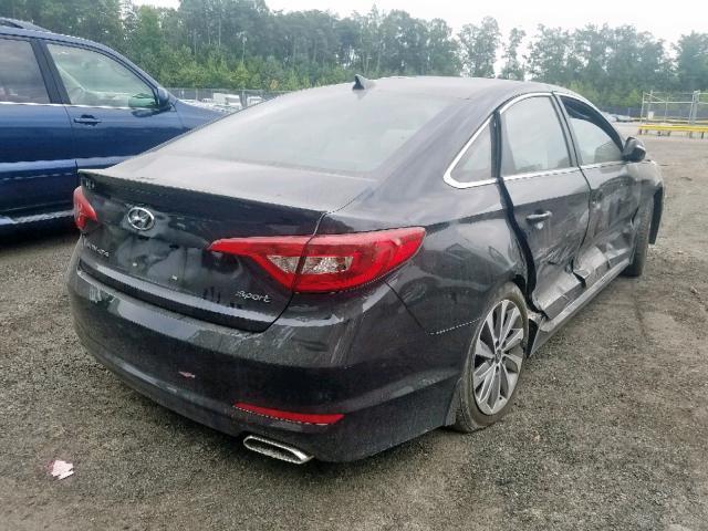 5NPE34AF1HH473864 - 2017 HYUNDAI SONATA SPO GRAY photo 4