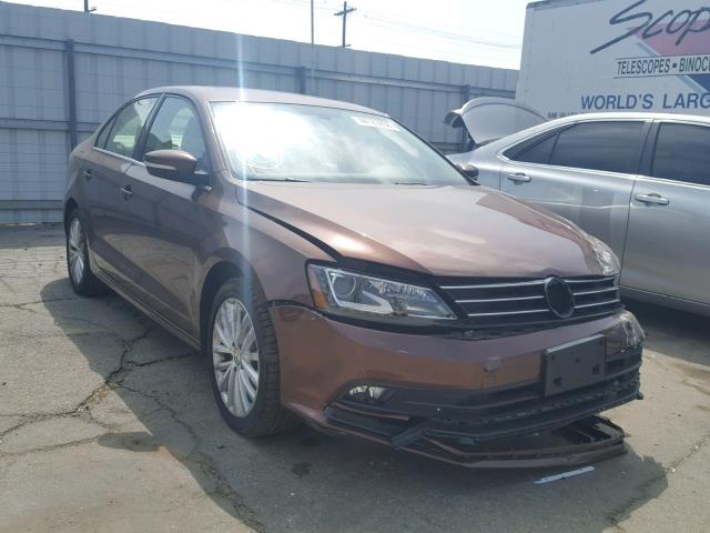 3VWL17AJ8GM394474 - 2016 VOLKSWAGEN JETTA SEL BROWN photo 1