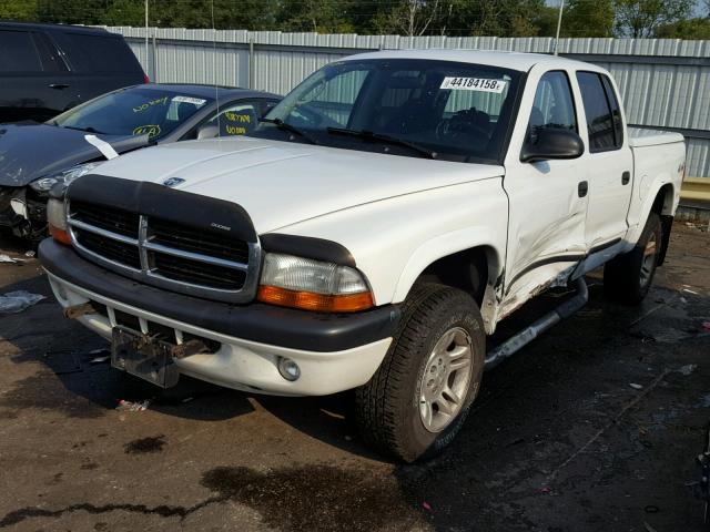 1D7HG38N64S689090 - 2004 DODGE DAKOTA QUA WHITE photo 2