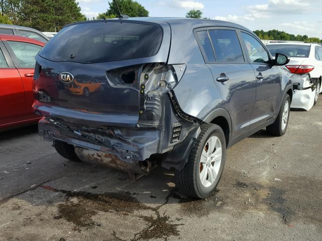 KNDPBCA2XD7436345 - 2013 KIA SPORTAGE L BLUE photo 4