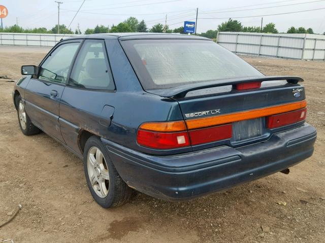 3FASP11J6TR148701 - 1996 FORD ESCORT LX GREEN photo 3