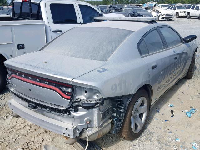 2C3CDXAGXHH535631 - 2017 DODGE CHARGER PO SILVER photo 4