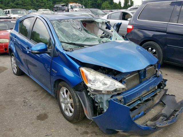 JTDKDTB38C1006701 - 2012 TOYOTA PRIUS C BLUE photo 1