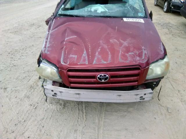 JTEHP21A970206487 - 2007 TOYOTA HIGHLANDER RED photo 7