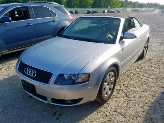 WAUAT48HX3K015320 - 2003 AUDI A4 3.0 CAB GRAY photo 2