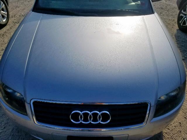 WAUAT48HX3K015320 - 2003 AUDI A4 3.0 CAB GRAY photo 7