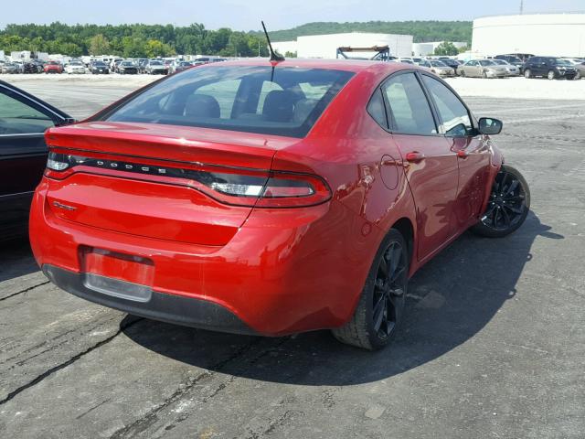 1C3CDFFA5GD820232 - 2016 DODGE DART SXT S RED photo 4