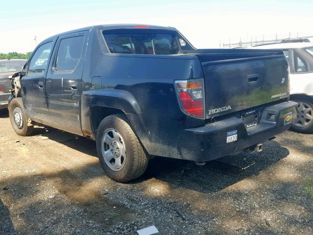 2HJYK16428H000016 - 2008 HONDA RIDGELINE BLACK photo 3