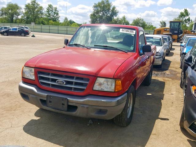 1FTYR10U81TA73232 - 2001 FORD RANGER RED photo 2