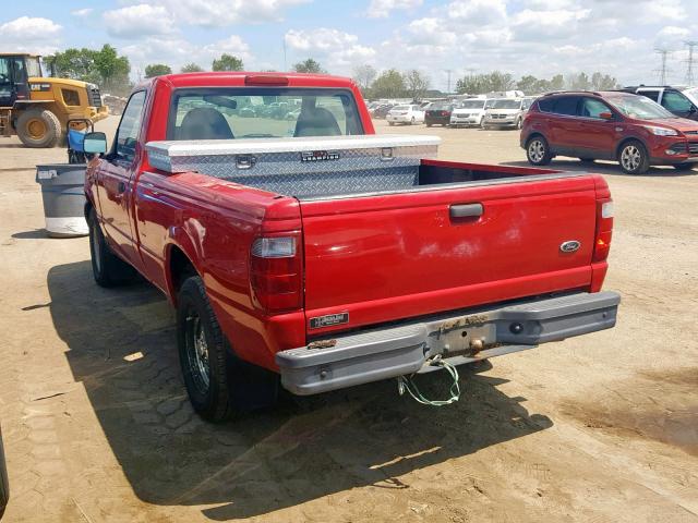 1FTYR10U81TA73232 - 2001 FORD RANGER RED photo 3