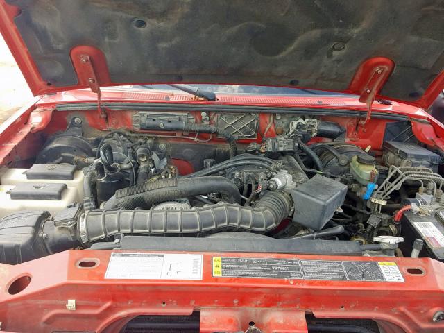 1FTYR10U81TA73232 - 2001 FORD RANGER RED photo 7