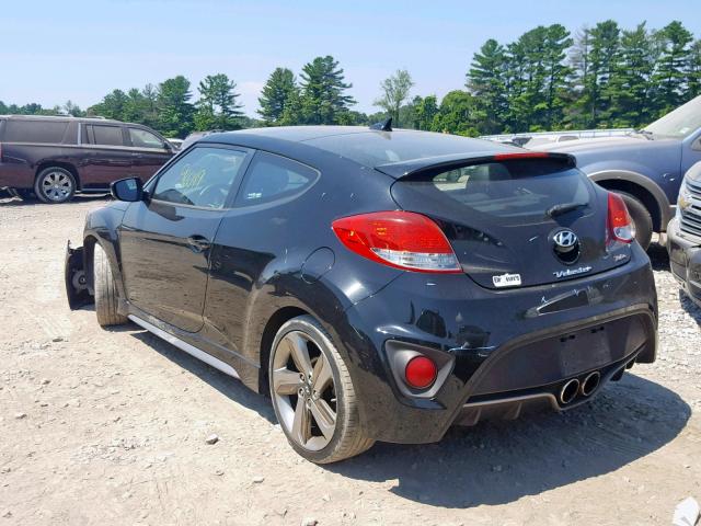 KMHTC6AE6DU131722 - 2013 HYUNDAI VELOSTER T BLACK photo 3