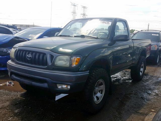 5TEPM62N02Z897919 - 2002 TOYOTA TACOMA GREEN photo 2