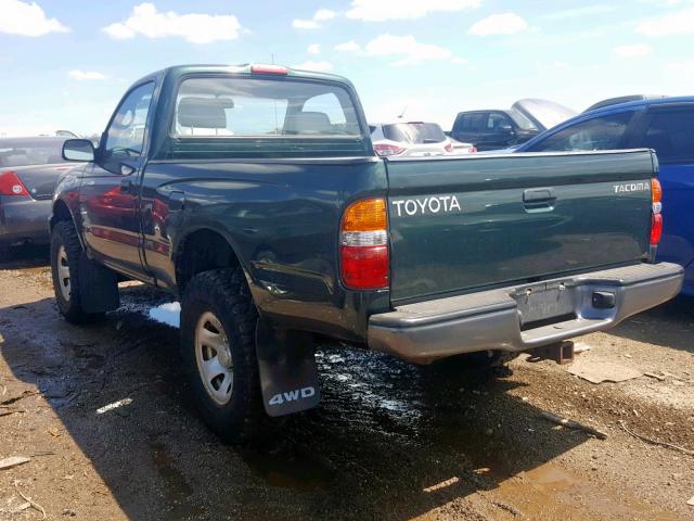 5TEPM62N02Z897919 - 2002 TOYOTA TACOMA GREEN photo 3