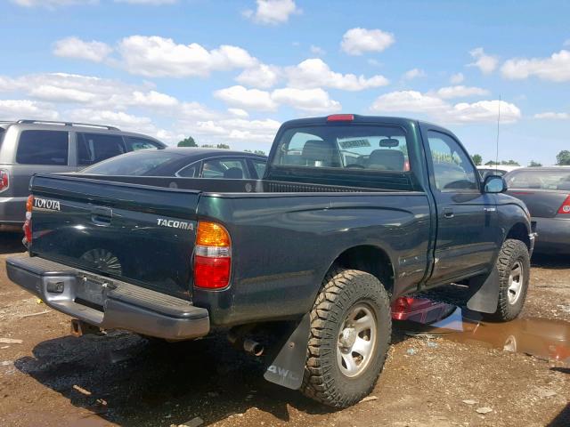 5TEPM62N02Z897919 - 2002 TOYOTA TACOMA GREEN photo 4