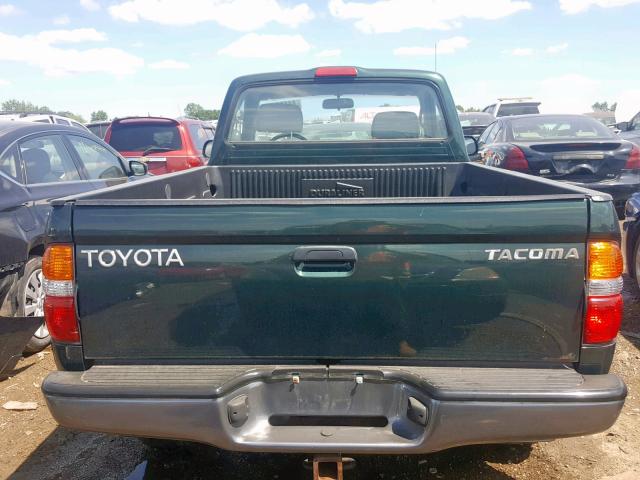 5TEPM62N02Z897919 - 2002 TOYOTA TACOMA GREEN photo 6