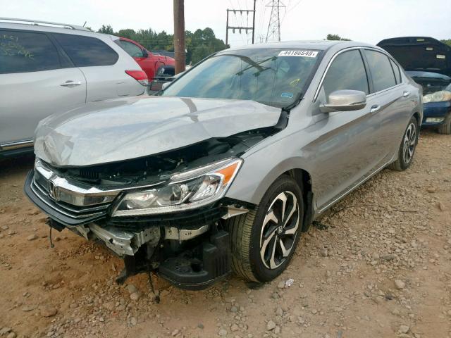 1HGCR3F84HA031938 - 2017 HONDA ACCORD EXL SILVER photo 2