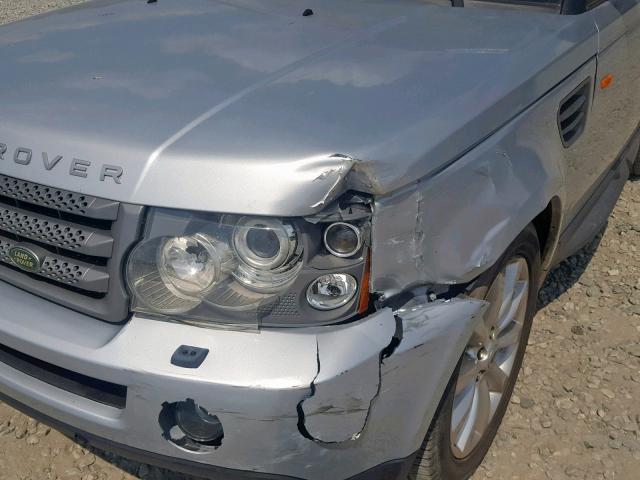 SALSK25488A120248 - 2008 LAND ROVER RANGE ROVE SILVER photo 9
