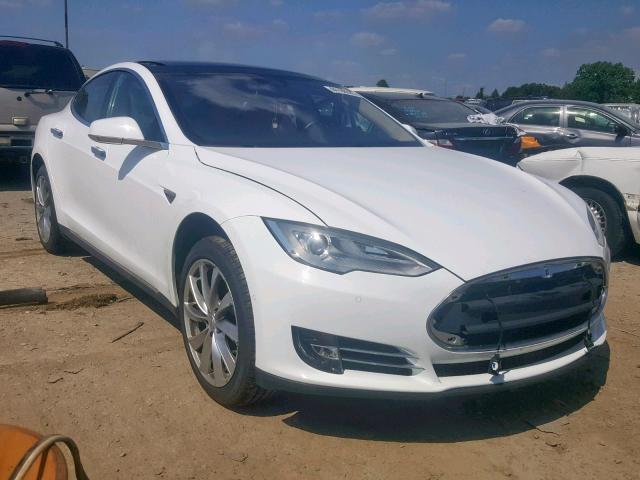 5YJSA1H17EFP59584 - 2014 TESLA MODEL S WHITE photo 1