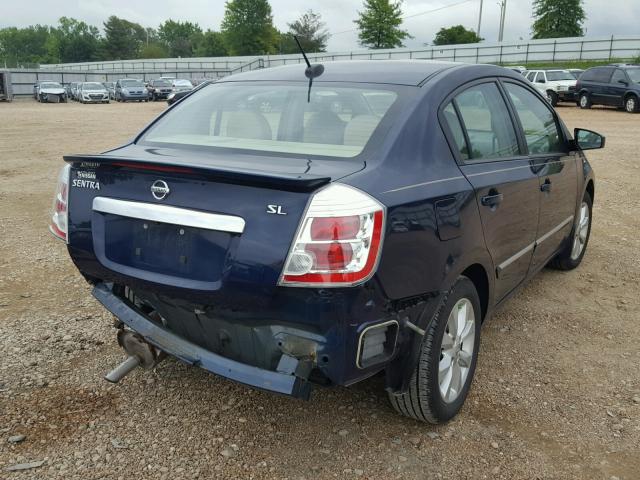 3N1AB6AP1CL712749 - 2012 NISSAN SENTRA 2.0 BLUE photo 4