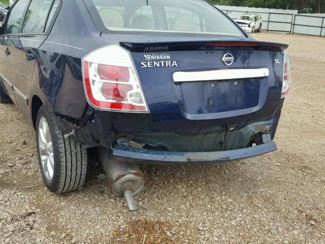 3N1AB6AP1CL712749 - 2012 NISSAN SENTRA 2.0 BLUE photo 9