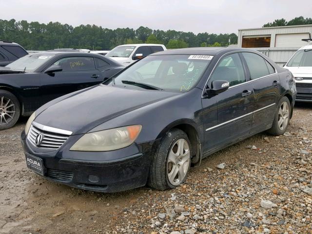 JH4KB16515C000847 - 2005 ACURA RL BLACK photo 2