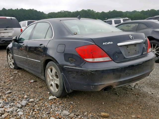 JH4KB16515C000847 - 2005 ACURA RL BLACK photo 3