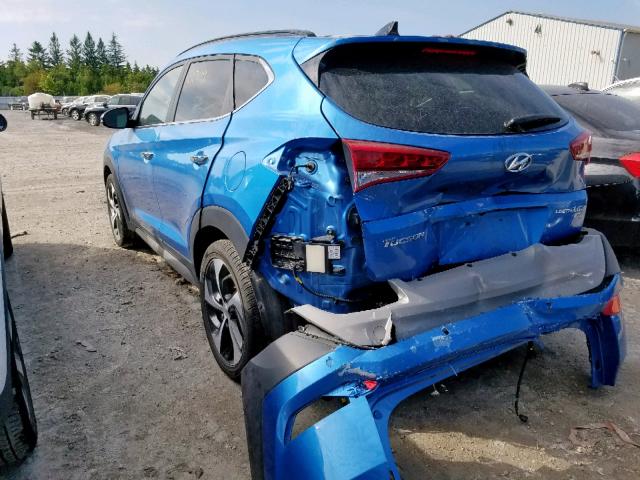 KM8J3CA2XHU315014 - 2017 HYUNDAI TUCSON LIM BLUE photo 3