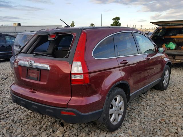 JHLRE48767C072849 - 2007 HONDA CR-V EXL BURGUNDY photo 4