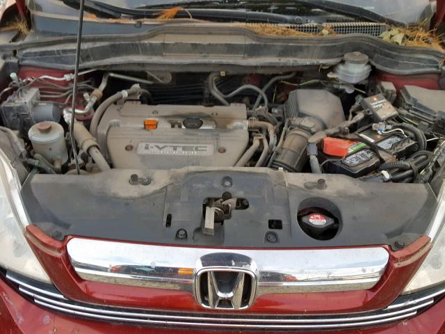 JHLRE48767C072849 - 2007 HONDA CR-V EXL BURGUNDY photo 7