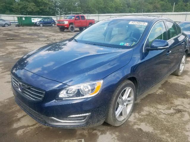 YV1612TK9F1350613 - 2015 VOLVO S60 PREMIE BLUE photo 2