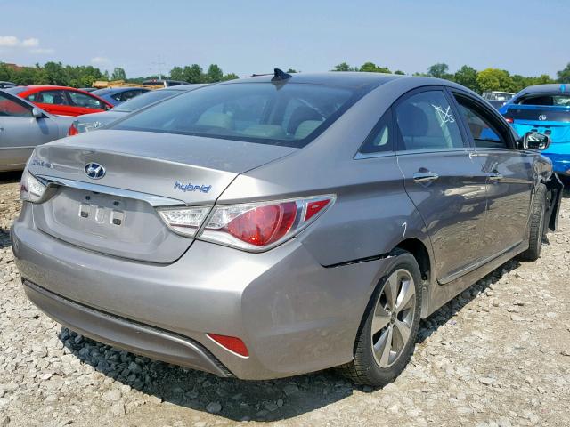 KMHEC4A49CA041646 - 2012 HYUNDAI SONATA HYB SILVER photo 4