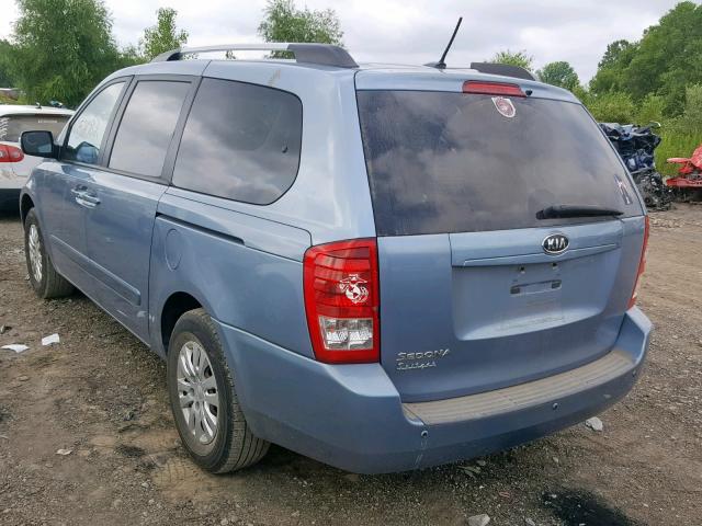 KNDMG4C7XB6378131 - 2011 KIA SEDONA LX BLUE photo 3