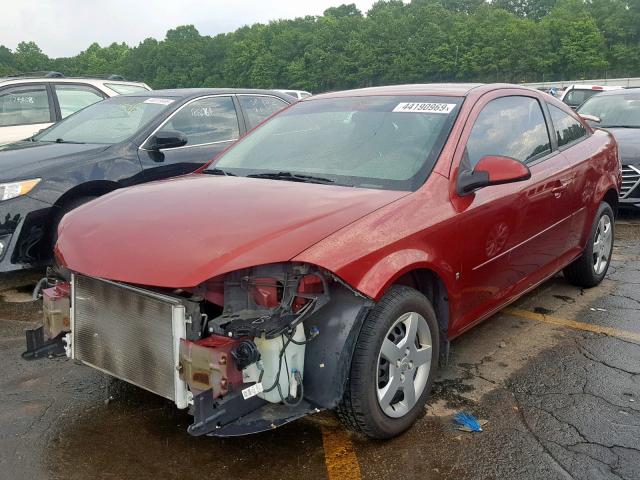 1G1AL18F387184582 - 2008 CHEVROLET COBALT LT RED photo 2