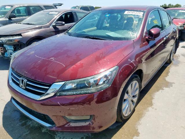 1HGCR2F8XFA163268 - 2015 HONDA ACCORD EXL BURGUNDY photo 2