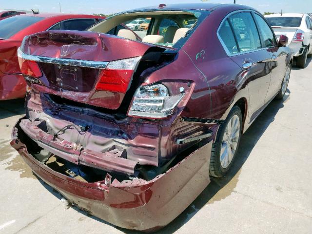 1HGCR2F8XFA163268 - 2015 HONDA ACCORD EXL BURGUNDY photo 4